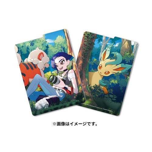 Official Pokemon Center Japan Growlithe, Leafeon, & Perrin Plastic Deck Box