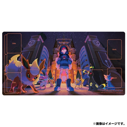 Official Pokemon Center Japan Penny Cassiopeia Eeveelutions Ruber TCG Playmat