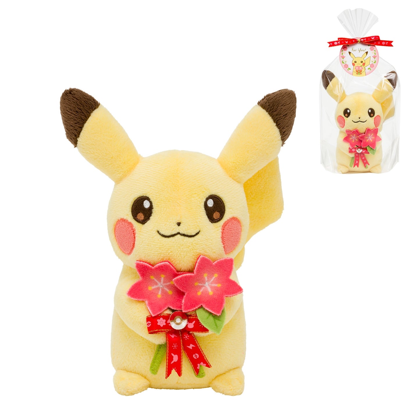 Official Pokemon Center Japan Pikachu Holding Gracidea Flower Gift Plush