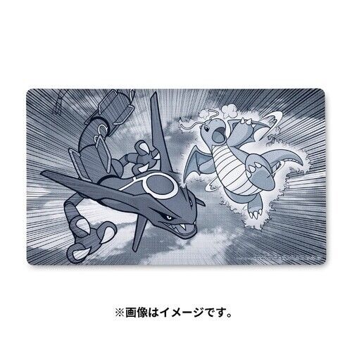 Pokemon Center Japan Rubber Playmat Dragonite Rayquaza Collide Sketch