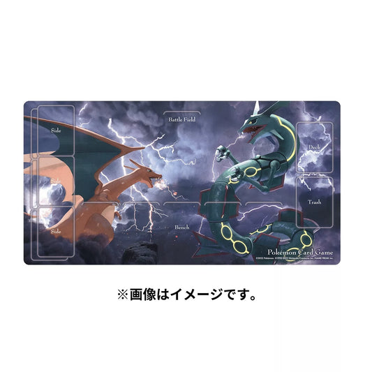 Pokemon Center Japan Rubber TCG Playmat Charizard Vs Rayquaza