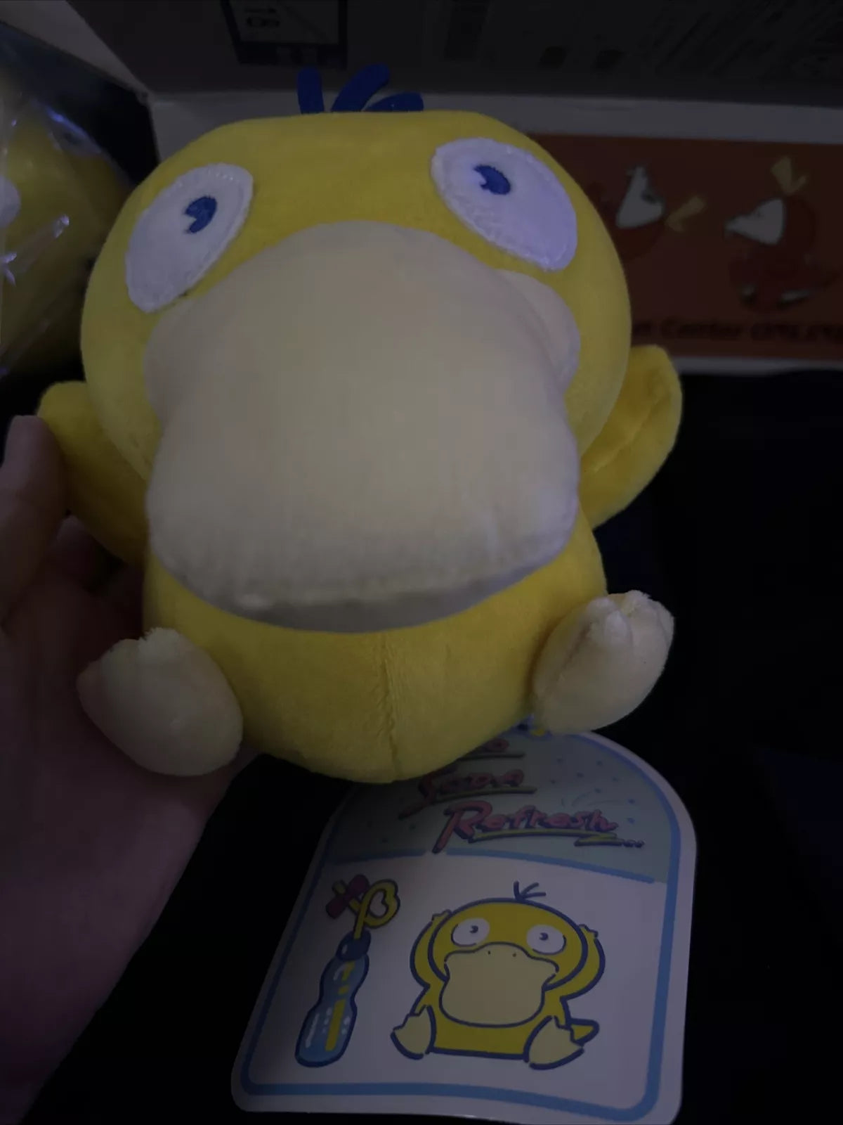 Pokemon Center Japan Saiko Soda Refresh Psyduck Plush