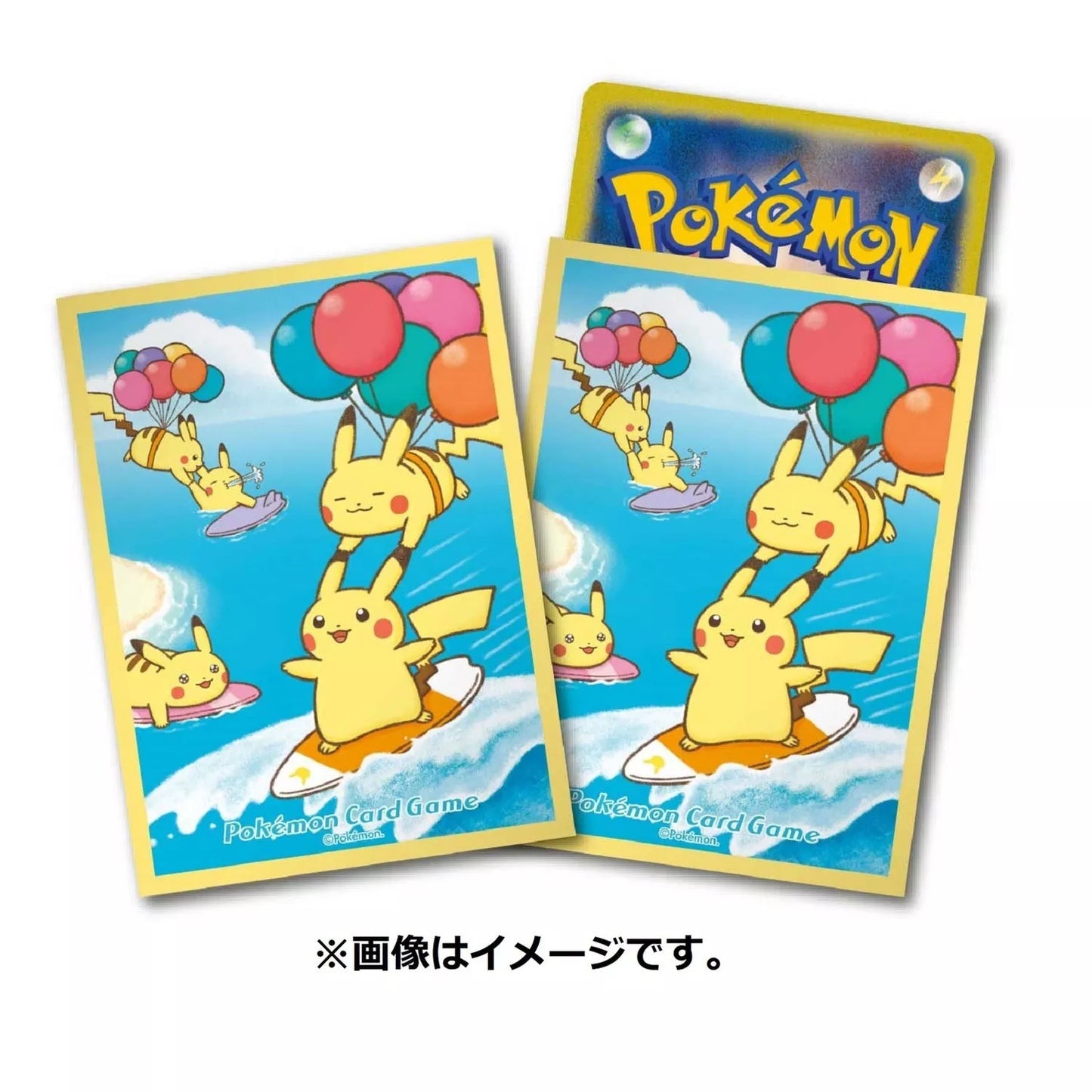 Pokemon Center Japan Surfing And Flying Pikachu Card Sleeves Set of 64