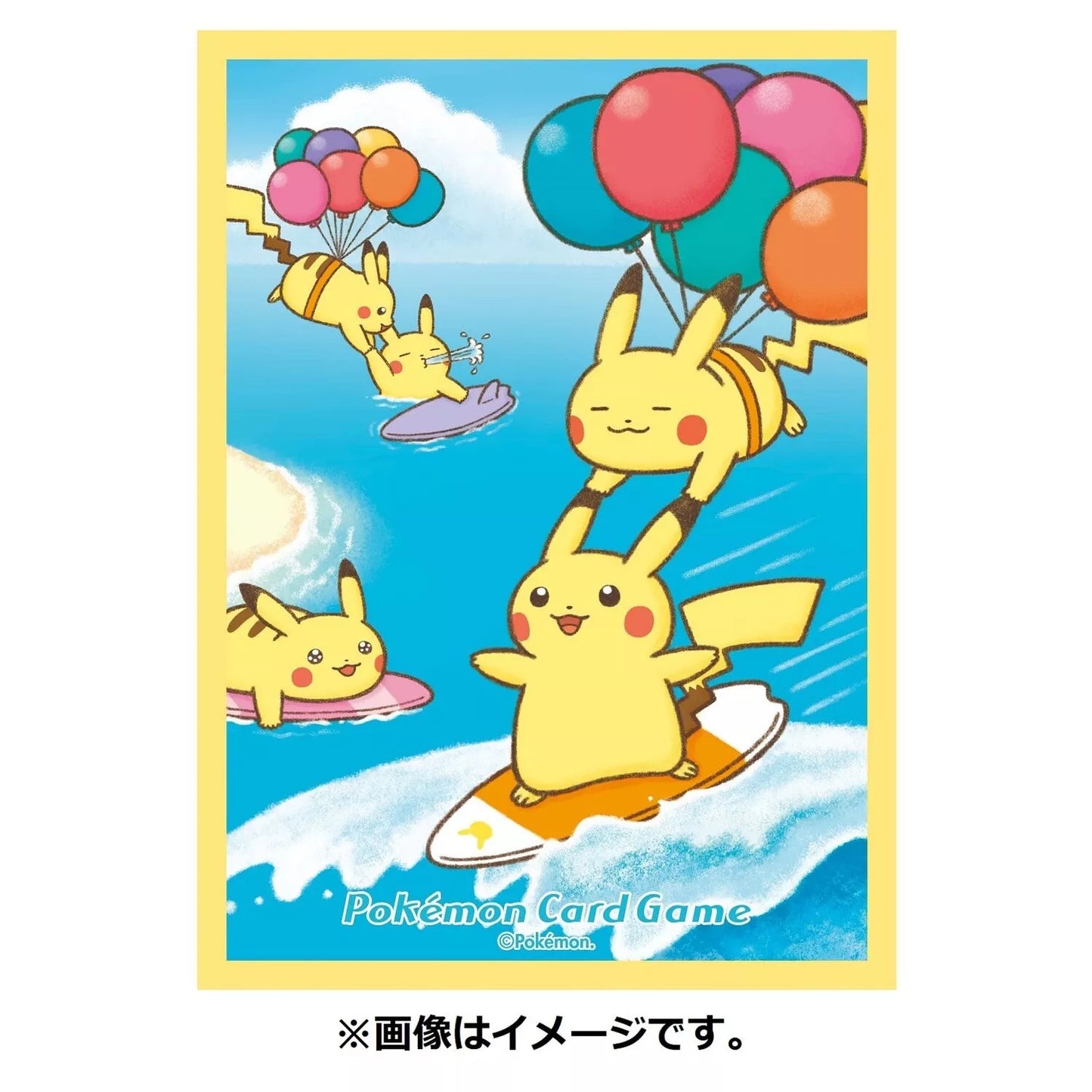 Pokemon Center Japan Surfing And Flying Pikachu Card Sleeves Set of 64