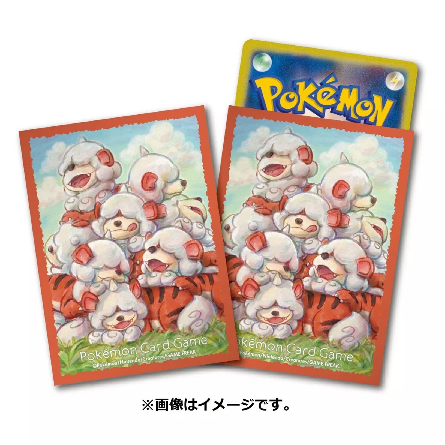 Pokemon Center Japan Card Sleeves Hisuian Growlithe Set of 64