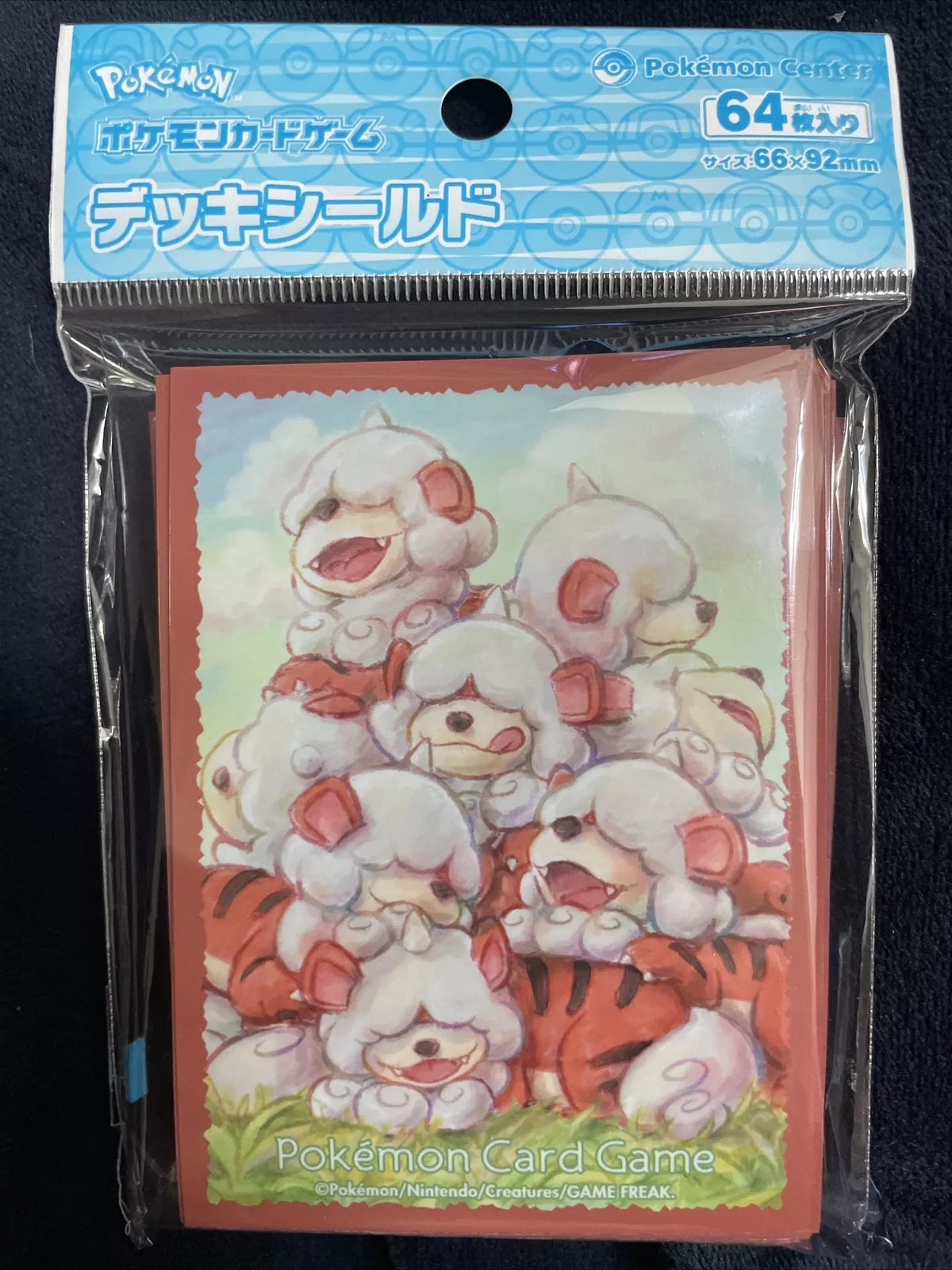 Pokemon Center Japan Card Sleeves Hisuian Growlithe Set of 64