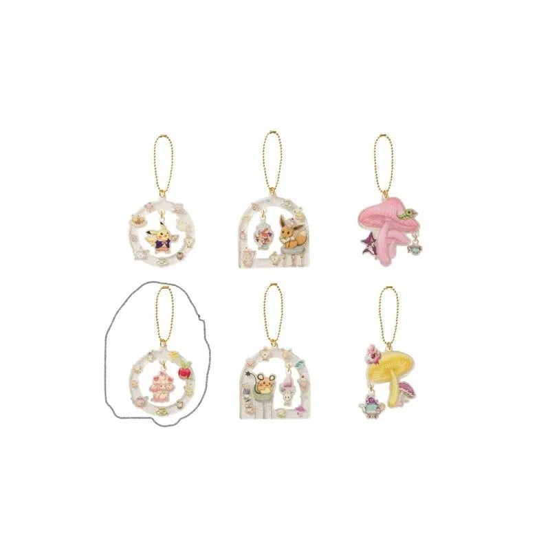 Pokemon Center Japan Acrylic Charm Keychain Mysterious Tea Party Alcremie & Applin