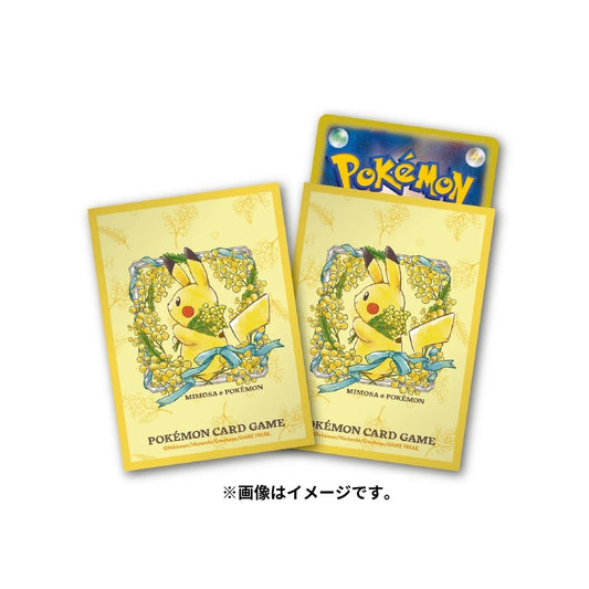 Pokemon Center Japan Deck Sleeves Set Of 64 Pikachu Flowers Mimosa