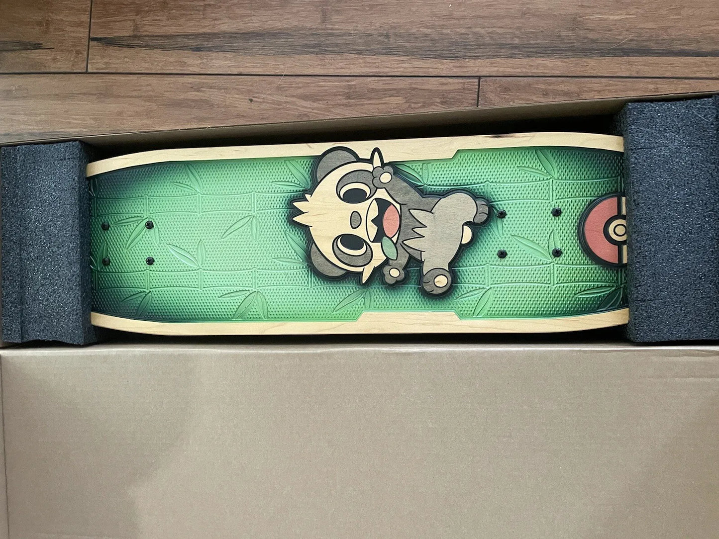 Pokemon Center Official Bear Walker Pancham Skateboard