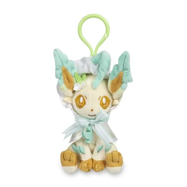 Pokemon Center USA Easter Leafeon Happy Spring Plush Key Chain