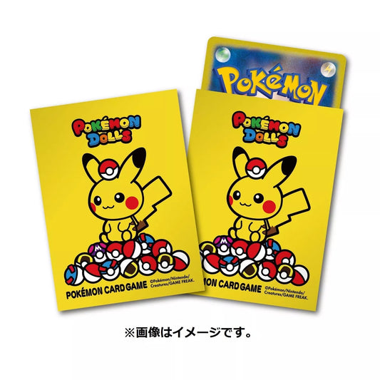 Pokemon Center Japan Pikachu Doll With Pokeballs Card Sleeves Set of 64