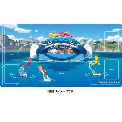 Pokemon Center Japan Rubber Playmat Dondozo Tatsugiri Sushi in Lake