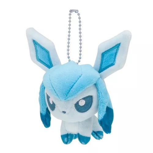 Japanese Pokemon Center Glaceon Pokedoll Plush Keychain