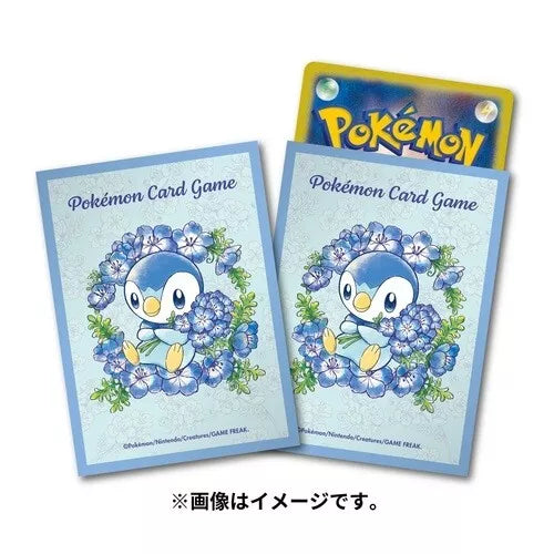 piplup card sleeves Pokemon Center Japan Baby Blue Eyes Piplup Set of 64 Sleeves – SJ Pokemart